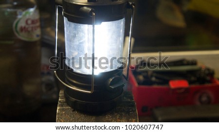 led flashlight in the garage
