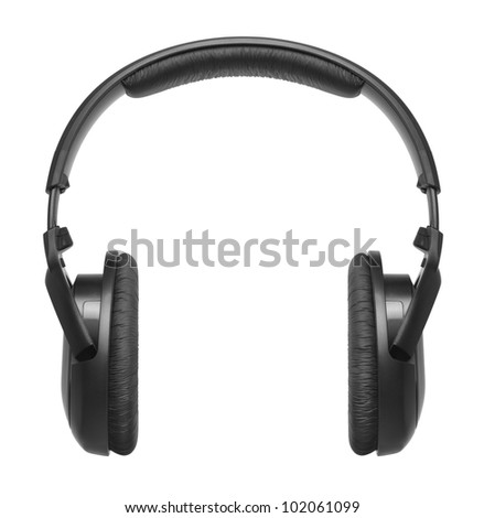 Headphones on a white background Royalty-Free Stock Photo #102061099
