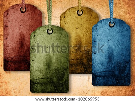 grunge price tag background, sale conceptual image.