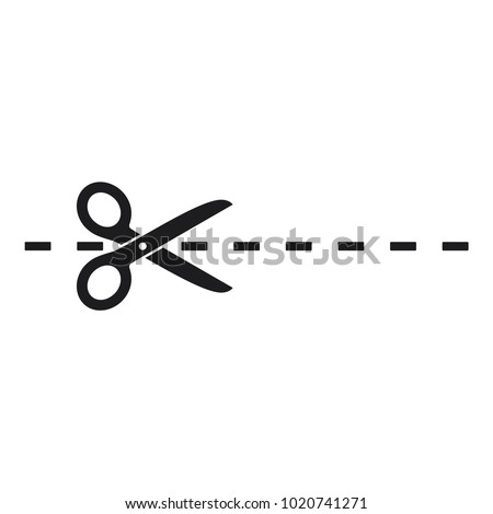 scissor icon in trendy flat style 