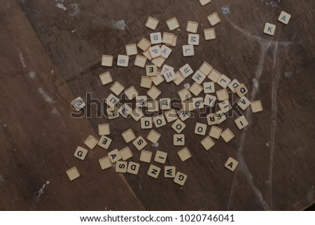 Wording block on the wood floor background.
