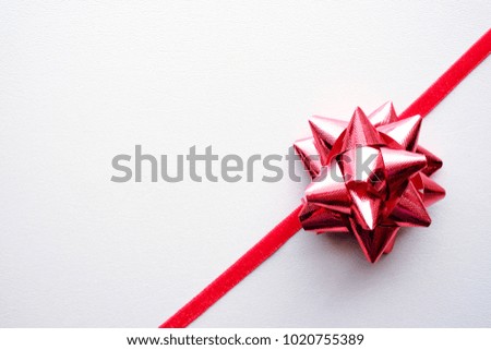 Red ribbon bow for valentine day love beautiful 