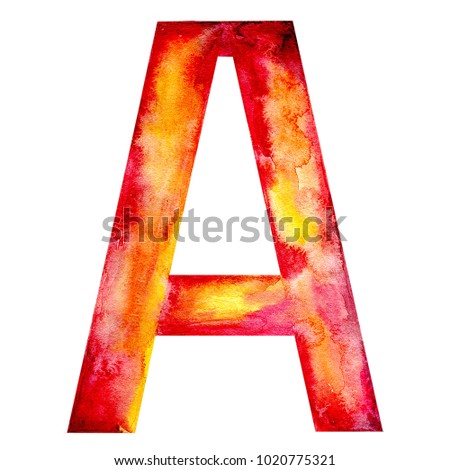 WATER COLORED LETTER A