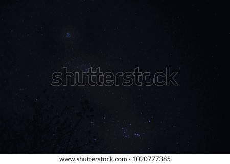 Sky background and stars at night