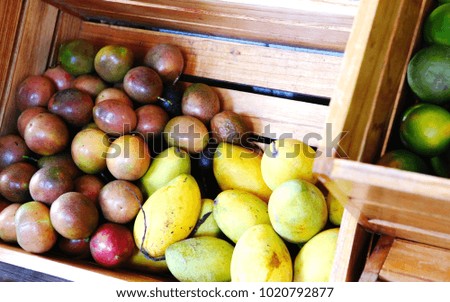 Tray of fresh healthy fruit.