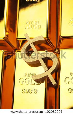 Photo of gold bars, studio shots, closeup