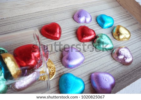 Heart chocolate Valentine's Day