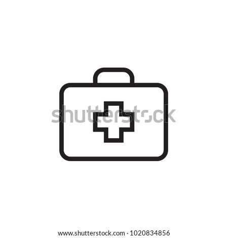 Medical box Icon Vector illustration, EPS10. Royalty-Free Stock Photo #1020834856