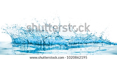 water splash with reflection