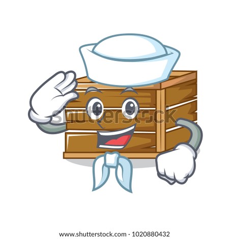 Sailor crate character cartoon style