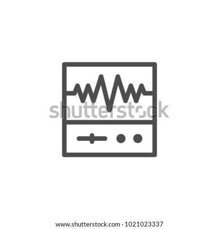 Oscilloscope line icon