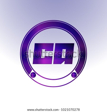 CA Logo, Metal Logo, purple Logo, Monogram,
