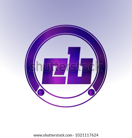 EB Logo, Metal Logo, purple Logo, Monogram