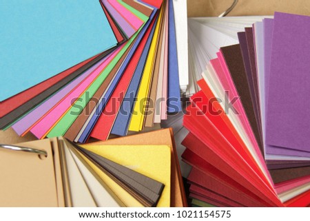 sample of paper in defferent colors 