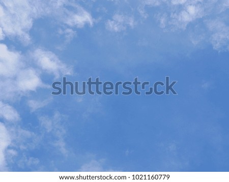 Beautiful bright blue sky with white clouds