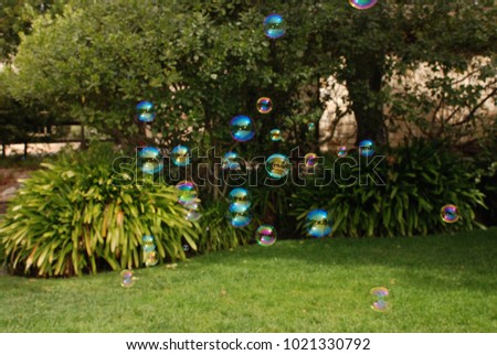 Colorful floating bubbles 