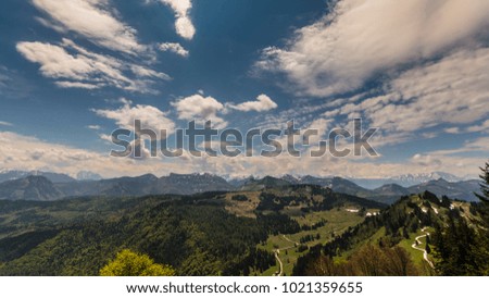 areal view over the Austrian Alps