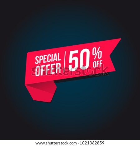 Special Offer 50% Off Tag Royalty-Free Stock Photo #1021362859