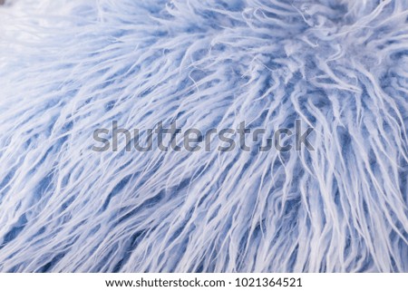 Blue artificial fur for texture or background