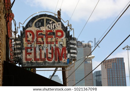 The Deep Ellum neighborhood is the historic center of music in Dallas and a major tourist destination.