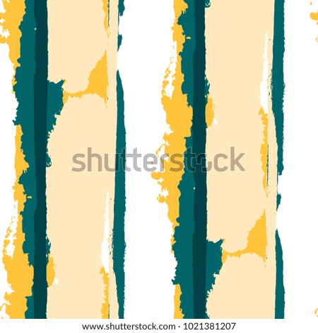 Grunge Stripes. Painted Lines. Texture with Vertical Dry Brush Strokes. Scribbled Grunge Motif for Linen, Fabric, Wallpaper. Retro Vector Background