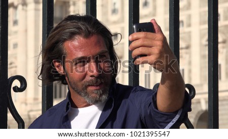 Selfie Of European Male