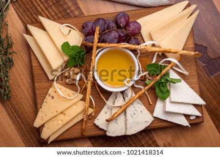Cheese plate italian food