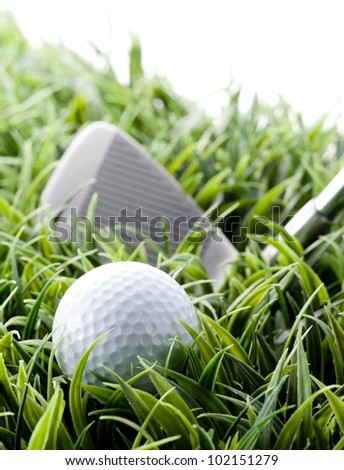 golf ball putting on green