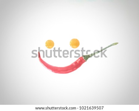 chilli smile isoslated 