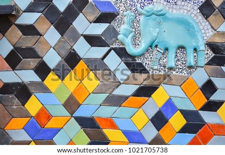 
3D Colored  Geometry wall background 