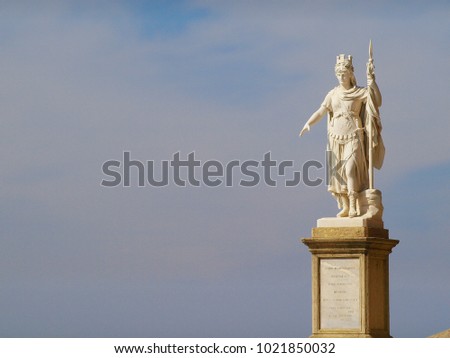 The Statue of Liberty with sky background in San Marino