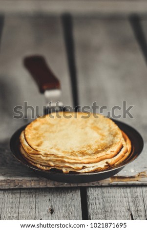 Pancakes - hot, fresh and delicious
