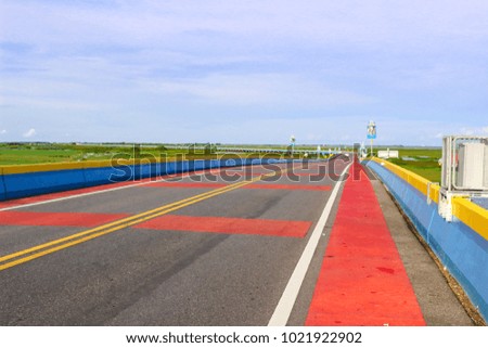 Multicolor Road at Phatthalung ,Thailand