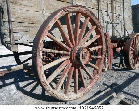 Parts of old machinery belonging to a borax mine in Death Valley, California.