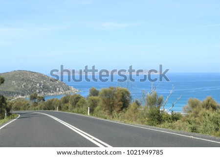 Australian coast and islands from the road