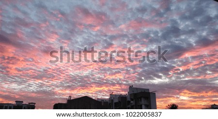 Beautiful cloudscape during sunset