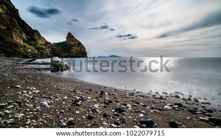 The Beauty of Nisida beach on calm February morning, Naples, Italy