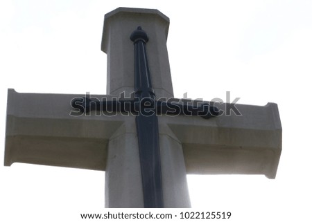 Close up cross in the cemetery