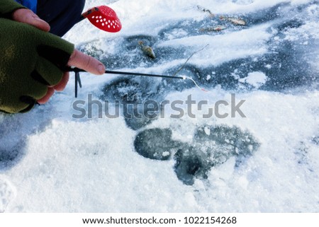 winter fishing from ice