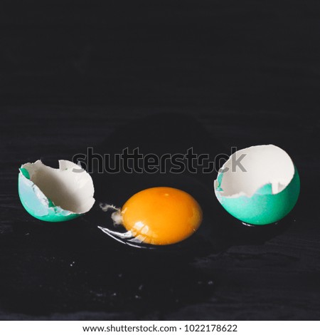 Easter eggs on a dark background
(colored eggs - paint)
