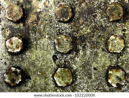 grunge background metal plate with screws
