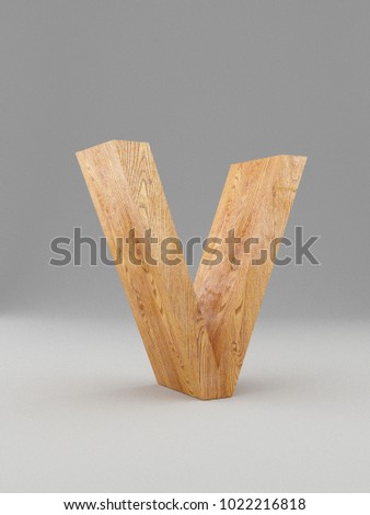 3D decorative wooden Alphabet, capital letter