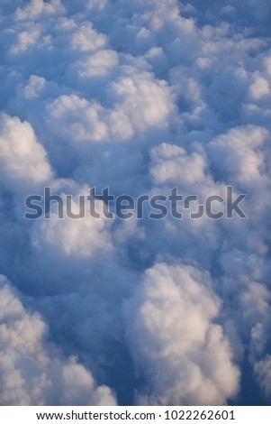 This is a picture of the clouds of dusk taken from the sky.