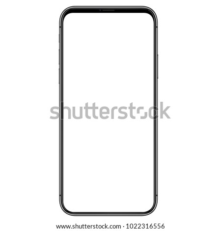 phone front side vector drawing eps10 format isolated on white background