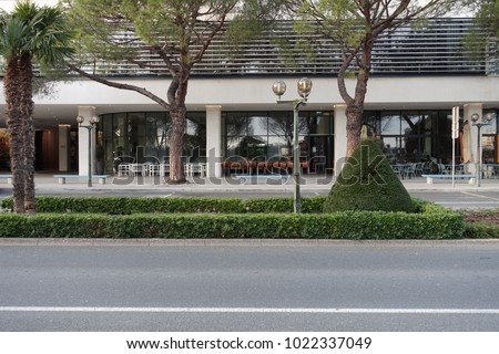 Street road. Side view. Royalty-Free Stock Photo #1022337049