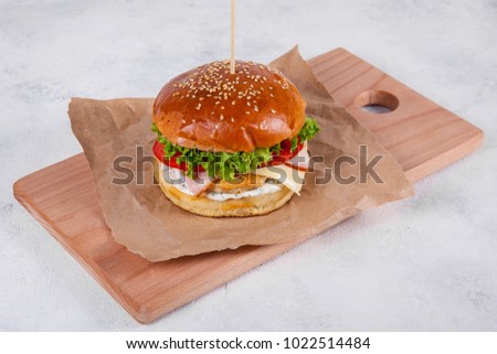 the sandwich lies on the table