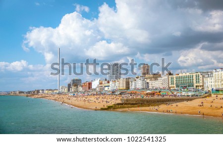 The photo of Brighton, Sussex UK Royalty-Free Stock Photo #1022541325