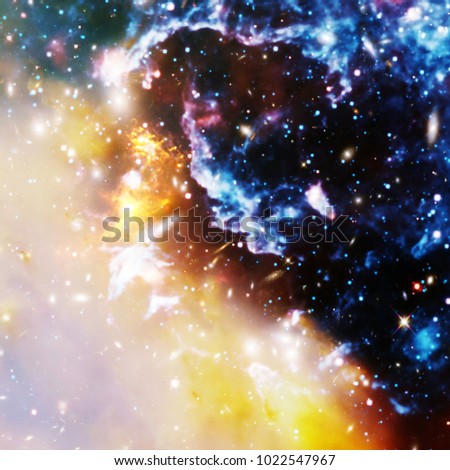 Marvelous galaxy, nebula and stars. Space scene. The elements of this image furnished by NASA.