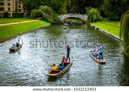 The river cam in university of Cambridge