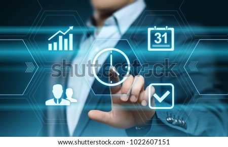 time management project efficiency strategy goals business technology internet concept. Royalty-Free Stock Photo #1022607151